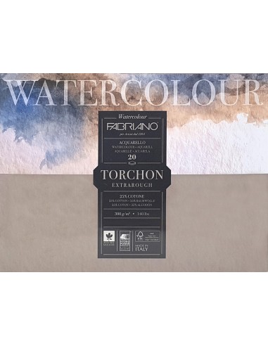 BLOCCO TORCHON WATERCOLOUR COLLATO 35,5X51 300 GR 25% COTONE 19100278