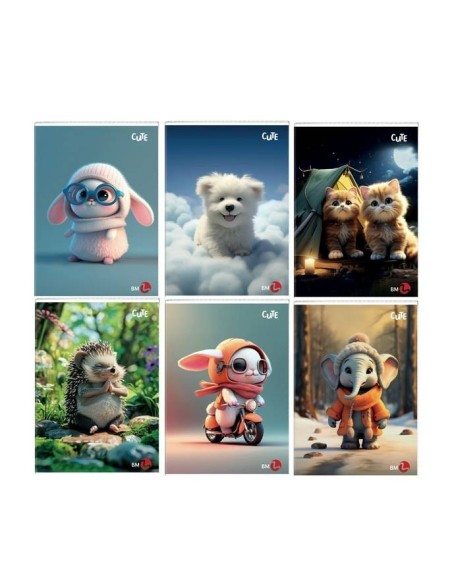 MAXI QUADERNO CUTE BM RIGATURA B 42 FF 80 GR CONF. 10 PZ  0110385