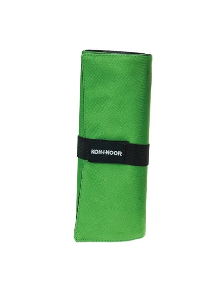 ASTUCCIO ARROTOLABILE 24 SCOMPARTI + BUSTINA CON ZIP VERDE KOHINOOR DJTB-24