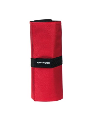 ASTUCCIO ARROTOLABILE 24 SCOMPARTI + BUSTINA CON ZIP ROSSO KOHINOOR DJTB-24