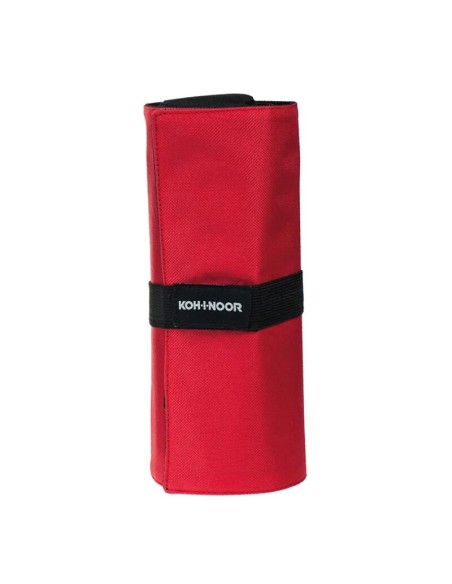 ASTUCCIO ARROTOLABILE 24 SCOMPARTI + BUSTINA CON ZIP ROSSO KOHINOOR DJTB-24