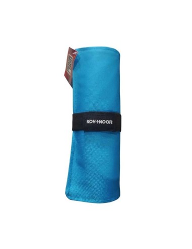 ASTUCCIO ARROTOLABILE 24 SCOMPARTI + BUSTINA CON ZIP AZZURRO KOHINOOR DJTB-24