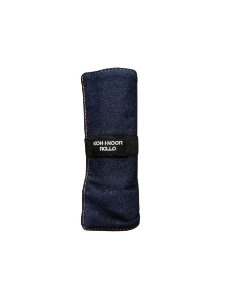 ASTUCCIO ARROTOLABILE 24 SCOMPARTI + BUSTINA CON ZIP JEANS BLU KOHINOOR DJTJ6-24
