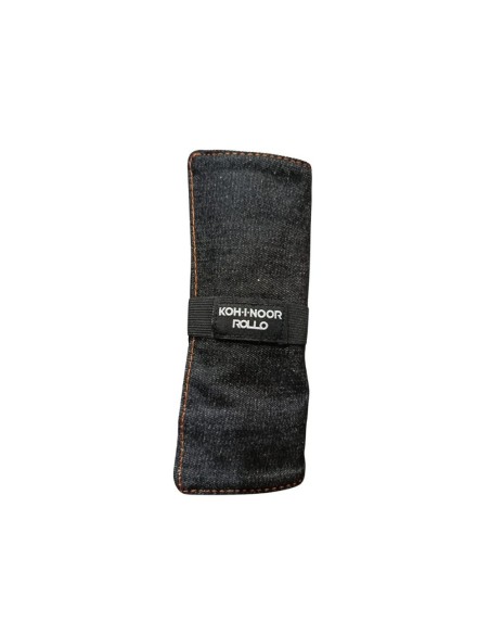 ASTUCCIO ARROTOLABILE 24 SCOMPARTI + BUSTINA CON ZIP JEANS NERO KOHINOOR DJTJ8-24