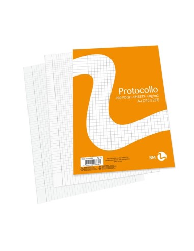 CARTA PROTOCOLLO BM A4 RIGATURA Q 60 GR 200 FF 0108336
