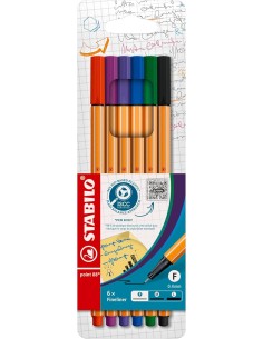 PENNE FINELINER STABILO POINT 88 PUNTA 0,4 MM ASTUCCIO 6 PZ 88/6