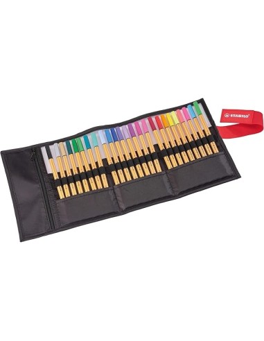 PENNE FINELINER STABILO POINT 88 PUNTA 0,4 MM ROTOLO ARTY 25 PZ 8825-071-20
