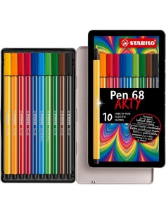 PENNARELLI STABILO PEN 68 1 MM SCATOLA METALLO 10 PZ 6810-6 2