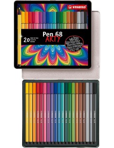 PENNARELLI STABILO PEN 68 1 MM SCATOLA METALLO 20 PZ 6820-6 2