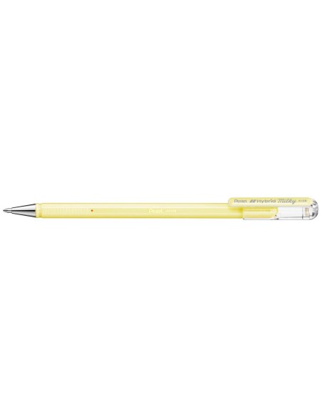 PENNA GEL HYBRID MILKY PENTEL 0,8 MM GIALLO PASTELLO K108-PG