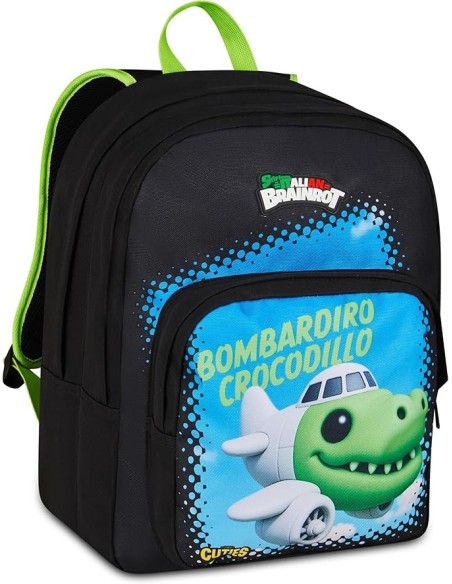 ZAINO DOPPIO SCOMPARTO SKIFIDOL ITALIAN BRAINROT BOMBARDIRO CROCODILLO 20J602603899