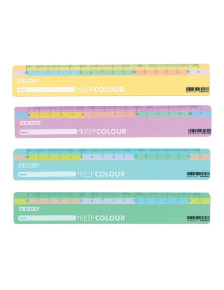 RIGHELLO KEEPCOLOUR PASTEL BICOLOR ARDA 16 CM R17PBAR