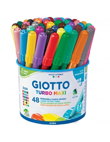 GIOTTO PENNARELLI TURBO MAXI 5 MM BARATTOLO 48 PZ F526300