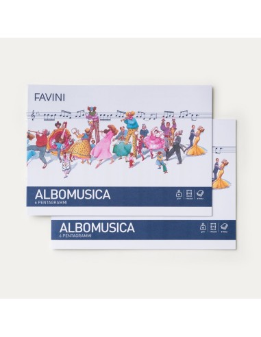 ALBUM PENTAGRAMMATO ALBOMUSICA FAVINI 17X24 8 FF A138445